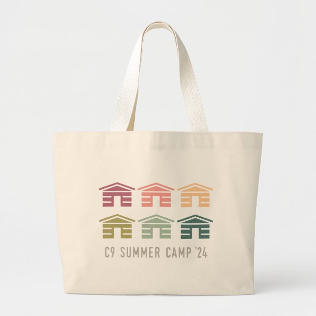 C9 Sommarläger 2024 Large Tote Bag - Cabins Jumbo Tygkasse (Framsidan)