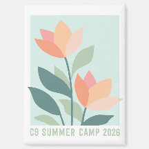 C9 Sommarläger 2026 Blommig Magnet