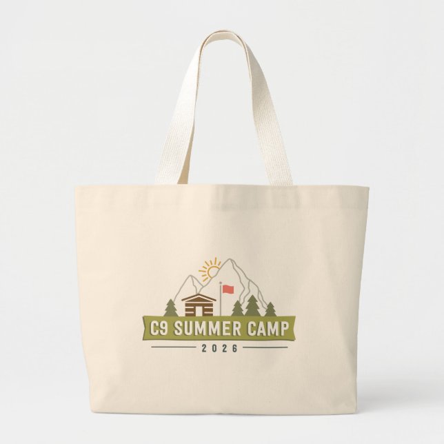 C9 Sommarläger 2026 Logotyp Toteväska Jumbo Tygkasse (Framsidan)