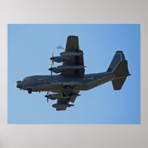 C-130 Hercules Flygplan w/ F-35 Silhouette