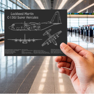 C-130 Hercules - Flygplanets plan för planerad pla Vykort