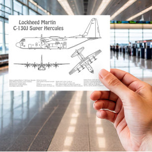 C-130 Hercules - Flygplanets planer för blåkopia B Vykort
