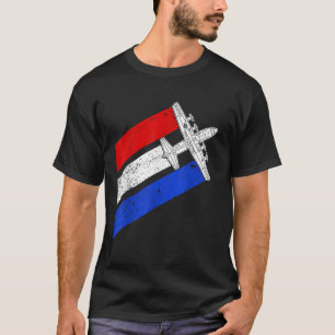 C 130 Hercules Gunship USA flagga Airplane C130 4t T Shirt