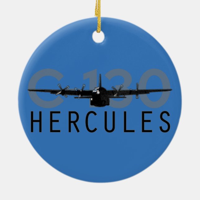 C-130 Hercules Julgransprydnad Keramik (Baksidan)