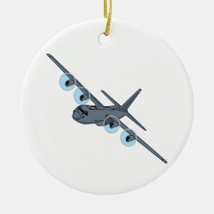 C-130 Hercules Julgransprydnad Keramik