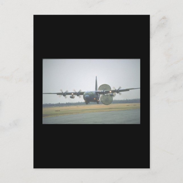 C-130 Hercules LAPES Lastplan_Militärflygplan Vykort (Framsida)