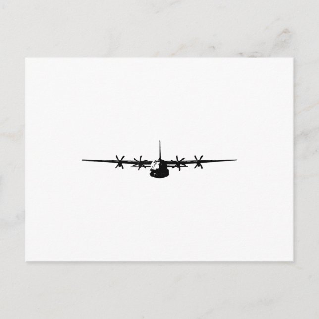 C-130 Hercules militärflygplan Meddelande Vykort (Framsida)