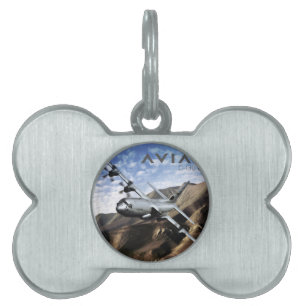 C-130 HERCULES militärflygplan Namnbricka Husdjur