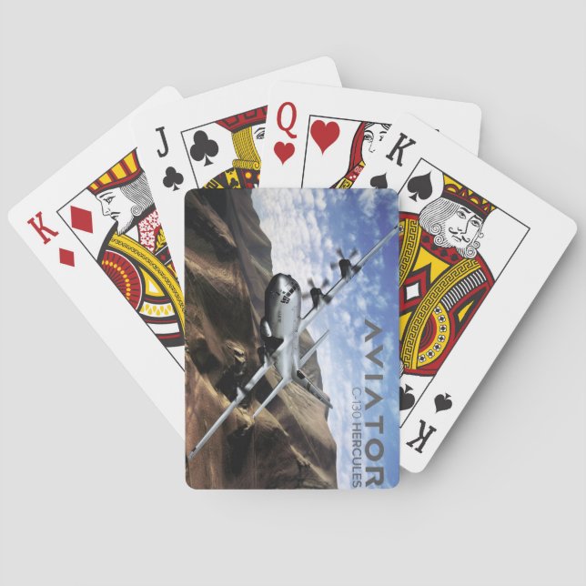 C-130 HERCULES militärflygplan Spel Kort (Baksidan)