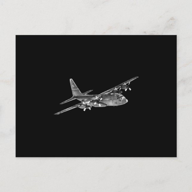 C-130 Hercules - Military Meddelande Vykort (Framsida)