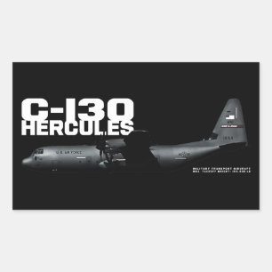 C-130 Hercules Rektangulärt Klistermärke