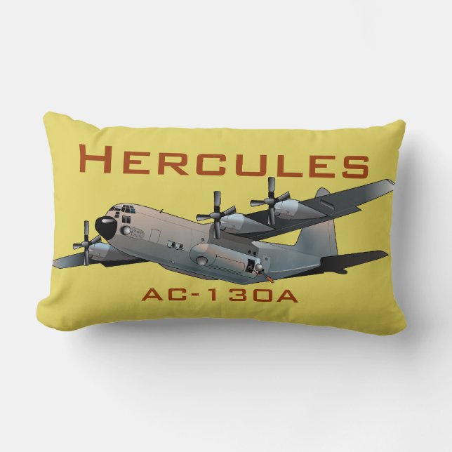 C-130 Hercules T-Shirt Lumbarkudde (Framsida)