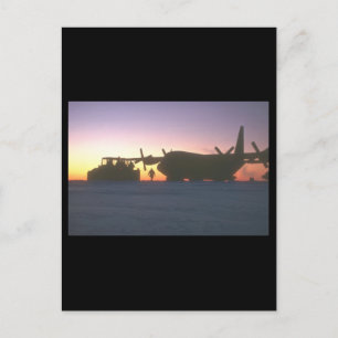C-130 Hercules transport be_Military Aircraft Vykort
