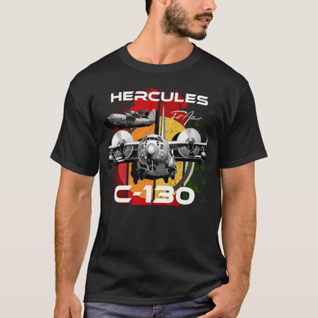 C-130 Herkules Militära luftfartyg T Shirt (Framsida)