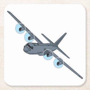 C-130 Herkules Underlägg Papper Kvadrat