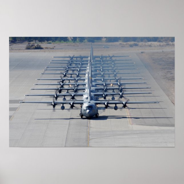 C-130 Herkulesflygplan Poster (Framsidan)