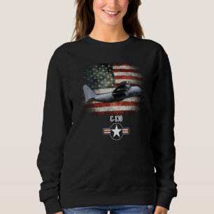 C 130 Luft Foce American Flagga Patriotic Usaf T Shirt