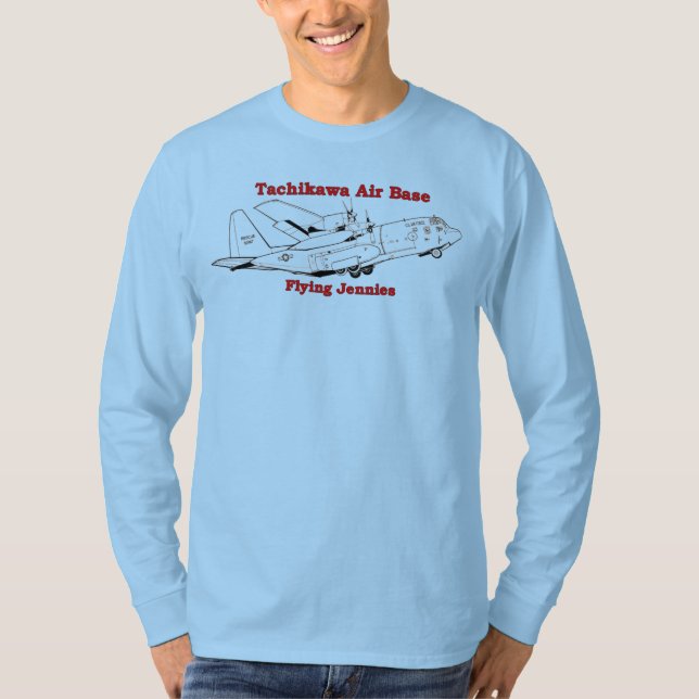 C-130 Tachikawa Luft Base Flies Jennies RÄDDING T Shirt (Framsida)