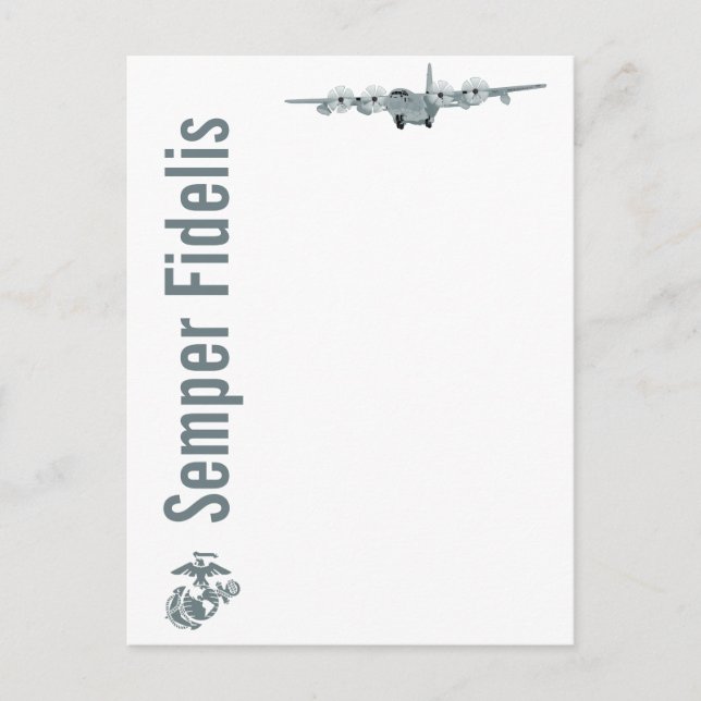 C-130 USMC-vykort för luftfart Vykort (Framsida)