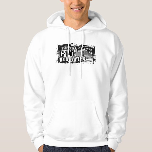 C-141 Starlifter Hoodie T-Shirt (Framsida)