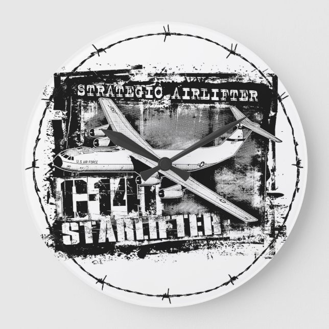 C-141 Starlifter med stort krylvarglås Stor Klocka (Framsida)