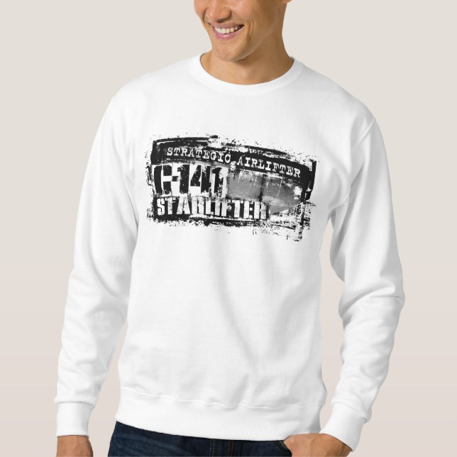 C-141 Starlifter Sweatshirt T-Shirt (Framsida)