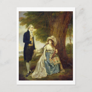 C.1785-90 (olja på arbetsyta) vykort