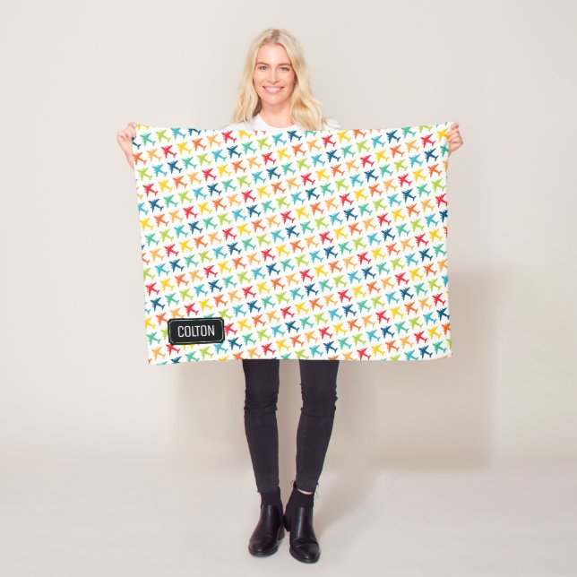 C-17 Anpassat namn för Jet, babyblad Fleecefilt (På plats)