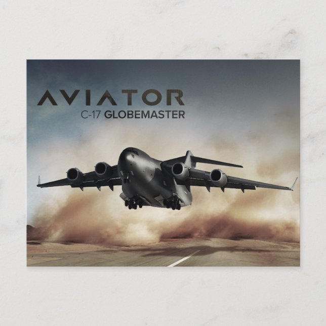 C-17 Globemaster Cargo-flygplan Vykort (Framsida)