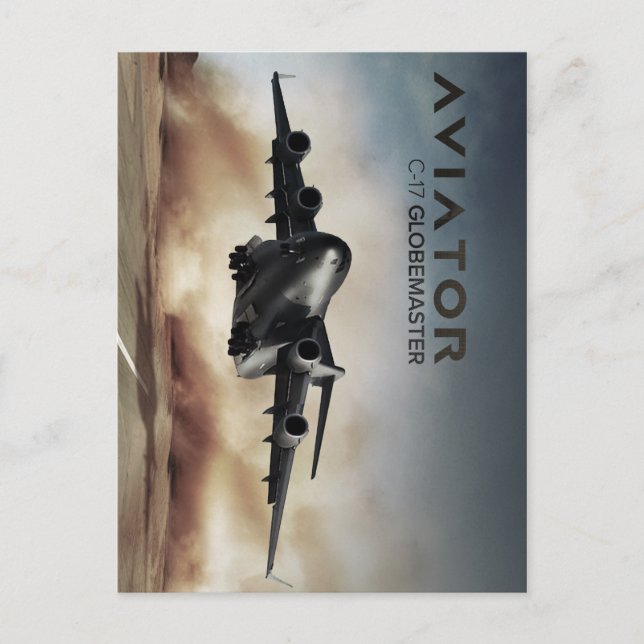 C-17 Globemaster Cargo-flygplan Vykort (Framsida)