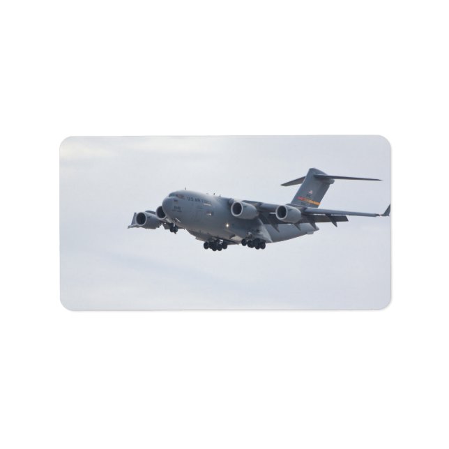 C-17 Globemaster-etiketter Adressetikett (Framsidan)