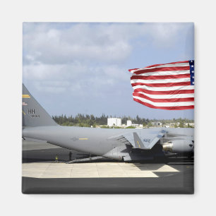 C-17 Globemaster III sitter på det flightline Magnet