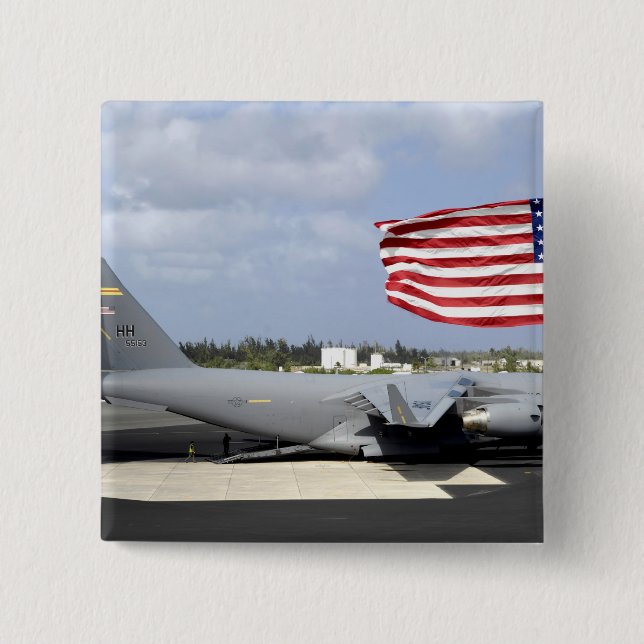 C-17 Globemaster III sitter på flyglinjen Knapp (Framsida)