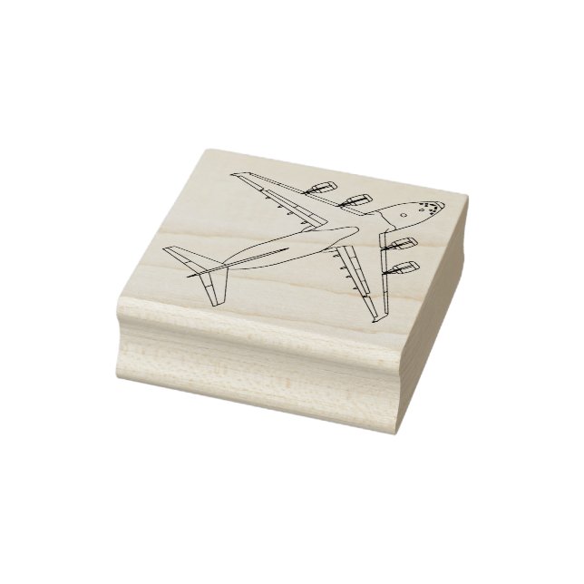 C-17 Globemaster Line Art Rubber Frimärke Stämpel (Stämpel)