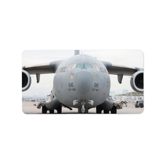 C-17 Globemaster V2-etiketter Adressetikett (Framsidan)
