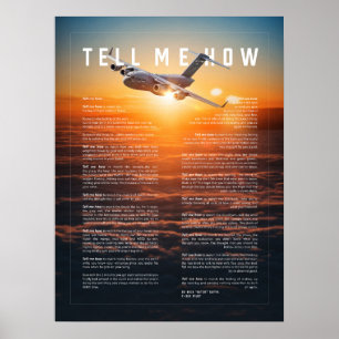 C-17 med Berätta för mig hur man flyger Poster