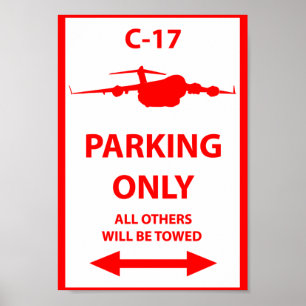 C-17 som parkerar undertecknar endast poster