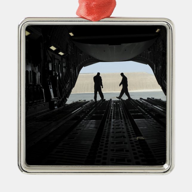 C-17A Globemaster III-mästare Julgransprydnad Metall (Framsidan)