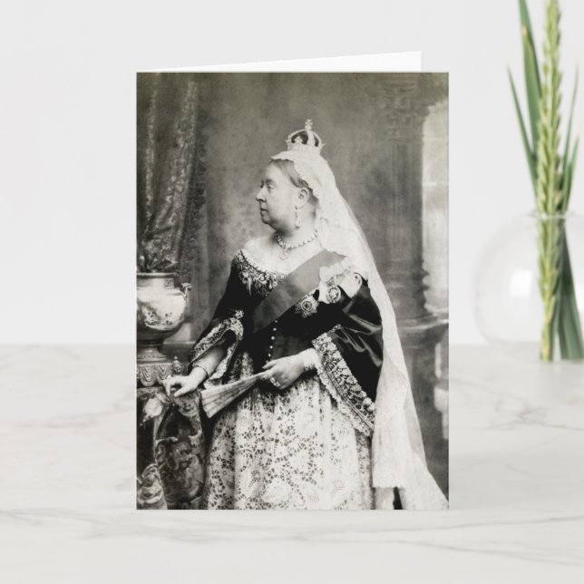 C. 1880 Queen Victoria of England Kort (Framsida)