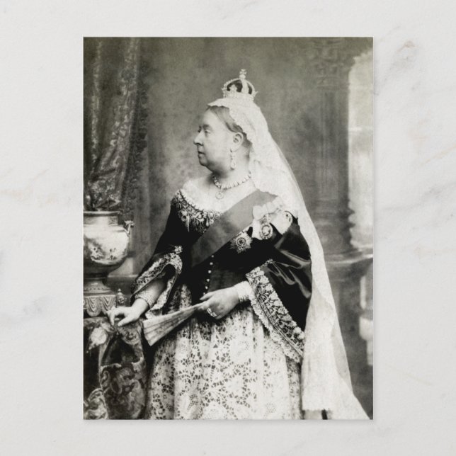 C. 1880 Queen Victoria of England Vykort (Framsida)