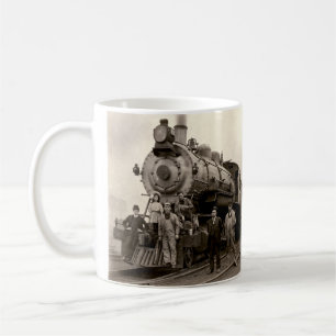 C., 1905 järnvägtåg kaffemugg