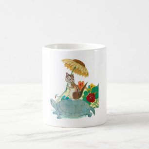 C.1940 VINTAGE FÖR ILLUSTRATION AV CHIPMUNK! GAMLA KAFFEMUGG