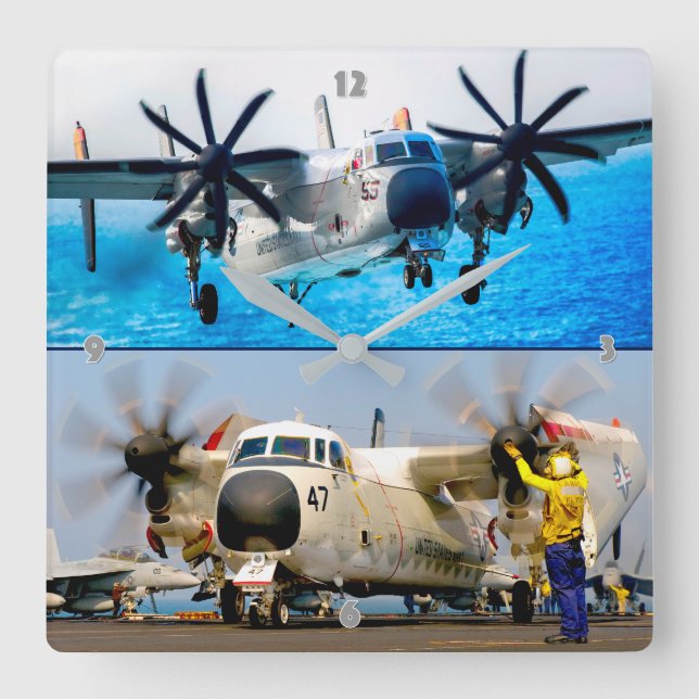 C-2 GREYHOUND FYRKANTIG KLOCKA (Framsida)