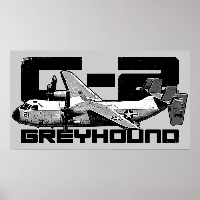C-2 Greyhound Print Poster (Framsidan)