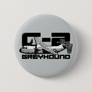 C-2 Greyhound Round Button Knapp