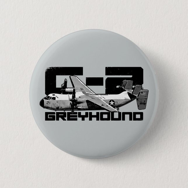 C-2 Greyhound Round Button Knapp (Framsida)