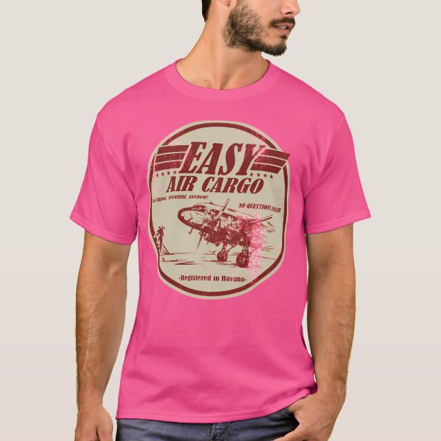 C-47 Skyraft - Dc-3 Dakota Easy Luft Cargo (Distre T Shirt (Framsida)