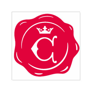 C - Antique Vax Seal Gothic Krona Initial Brev Självfärgande Stämpel