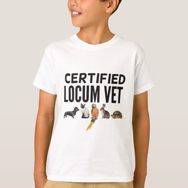 C är för Auktoriserad Locum Vet T Shirt (Framsida)