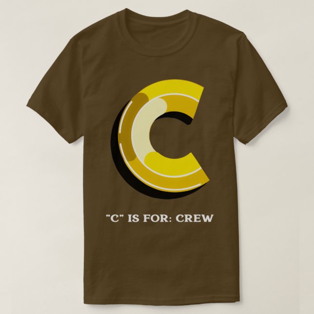 C är för besättning t shirt (Design framsida)